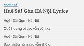 Huế Sài Gòn Hà Nội Lyrics