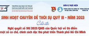 Sinh Hoạt Chuyên Đề Quý 3 Năm 2024